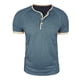 thumbnail image 2 of Tops para hombre, blusas y camisas de manga corta con cuello redondo para hombre, blusa informal de moda con botones y parches lisos, blusa de manga corta para hombre, blusa de poliéster para hombre, 2 of 7