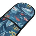 thumbnail image 2 of Dailycode Double Sided Oven Mitt with Loop Heat Resistant Kitchen Long Potholders 7" x 35" Cartoon Sharks Underwater, 2 of 6