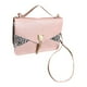 thumbnail image 4 of Bolsos de hombro con solapa para mujer, bolso de mano con correa ajustable, elegantes bolsos con borlas y cierre. rosa, 4 of 9