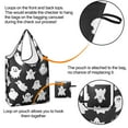 thumbnail image 4 of 5 Pack Foldable Shopping Bag,Black Halloween Ghosts Reusable Grocery Bags with Pockets,Large Reusable Tote Bags with Handles Waterproof & Lightweight, 4 of 6