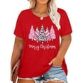 thumbnail image 2 of Plus Size Women's Christmas Print Loose Crew Neck T Shirt Holiday Graphic Top For Comfortable Casual Wear, 2 of 3