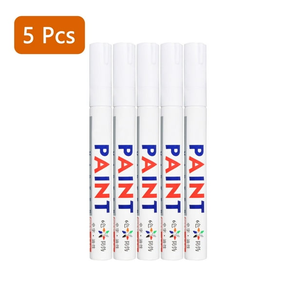 White Paint Pens Paint Markers, 5 Pack Waterproof OilBased Paint Pen