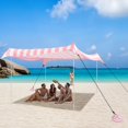 thumbnail image 2 of Toldo para carpa de playa BEW, 3 x 3 m, protección UV UPF 50+, rosa, 2 of 7