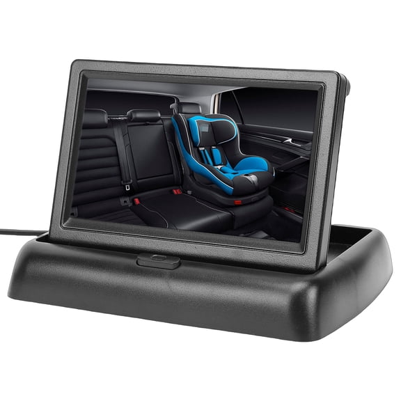 Car Accessories Backseat 1080P Car Baby Camera with 4.3 Inch Foldable Screen Night Visible 150° Wide View Angle for Backseat Monitoring