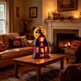thumbnail image 2 of Light Up Halloween House Tabletop Decor, LED Spooky Resin House with Witch Ghost Pumpkin Scene, Glowing Decoration for Mantel Shelf Party, 2 of 6