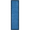 thumbnail image 2 of Safavieh Himalaya Lexine Solid Wool Runner Rug, Light Blue/Dark Blue, 2'3" x 12', 2 of 7