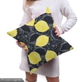 thumbnail image 5 of Ambesonne Fruits Fabric by the Yard Upholstery, Lemons and Blossoms Drawings, 2 Yards, Charcoal Grey Yellow, 5 of 5
