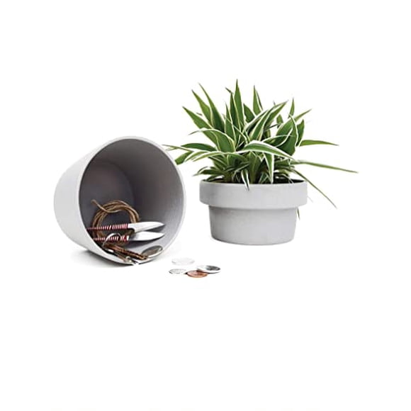 Suck UK Hideaway Plant Pots Secret Stash Key Hider Hide A Key Secret Safe Flower Pot with Hidden Safe & Secret Compartment Hide A Key Outdoor Novelty Hidden Compartment Money Safe