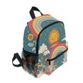 thumbnail image 2 of FORMRS School Backpack with Front Zippered Pocket 12" Student Travel Daypack, Blue Rainbow, 2 of 6