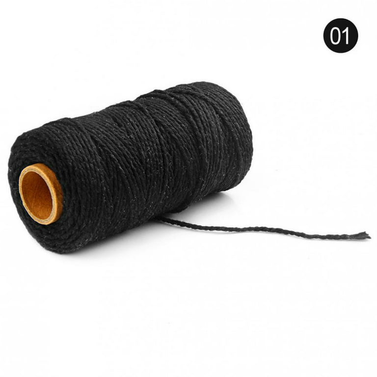Dezsed Linen Rope Clearance 100m Long/100Yard Cotton Twisted Cord Rope Crafts Macrame String Black, adult Unisex, Size: One Size