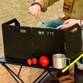thumbnail image 2 of Folding Gas Stove Windshield Stainless Steel Four-fold Cassette Windproof Shield, 2 of 5