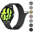 thumbnail image 1 of KOMI Metal Band Compatible with Samsung Galaxy Watch 6 Band 40mm 44mm, Galaxy Watch 6 Classic Bands 43mm 47mm, 20mm Stainless Steel Replacement Strap for Galaxy Watch 6 Band Women Men Black, 1 of 5