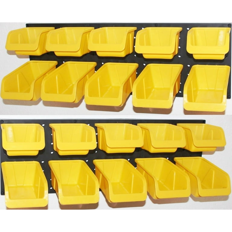 Plastic Hanging Gun Pegboard Bin 4x5x3 - (3) Pack - 10-30-210 Yellow