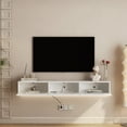 thumbnail image 4 of TV Stand Floating TV Stand Wall Mounted with 16 Color LEDs,67" Modern TV Stand, Floating TV Cabinet Entertainment Center for 55 60 65 Inch TV,White,Entertainment Center, 4 of 9