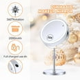 thumbnail image 6 of B Beauty Planet 20X Lighted Magnifying Makeup Mirror, Double Sided Makeup Mirror with 20X/1X Magnification, 360°Rotation, 3 Colors Brightness Adjustable Vanity Mirror with 42 LEDs, 2000mAh, 6 of 14