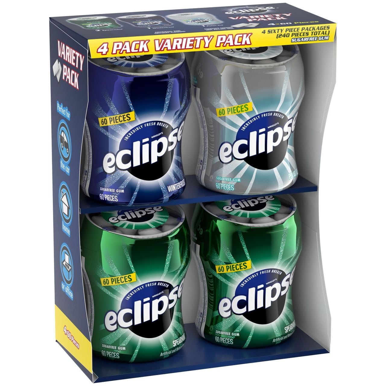 Product of Eclipse SugarFree Gum Variety Pack 4 Pk. 60 Ct. Walmart