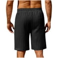 thumbnail image 5 of cllios Mens Sweat Workout Shorts 5 Inch Inseam Casual Athletic Jogger Short Shorts for Men Fashion Striped Textured Drawstring Gym Shorts, 5 of 8