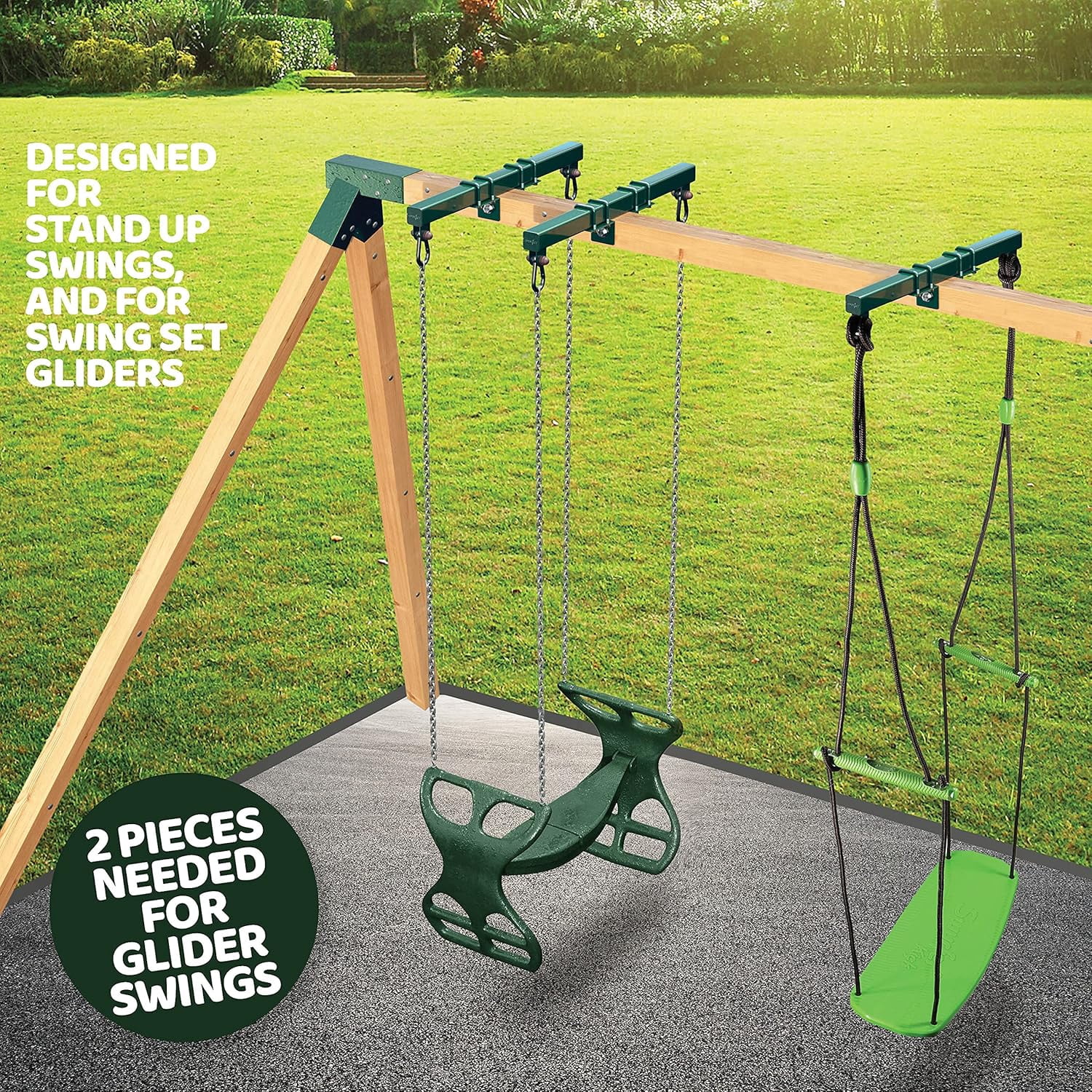 Swurfer Swingset Conversion Bracket, No Tree, No Problem, Convert Your Swingset to a Swurfset