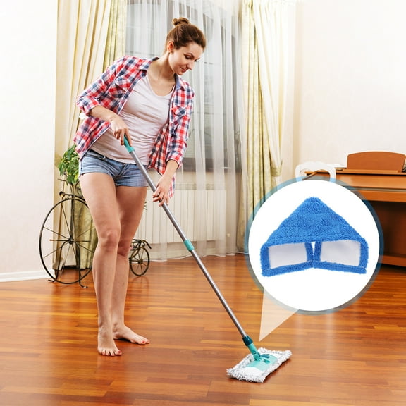 SEWCHICS  Reusable Microfiber Mop Pad Refill Blue 1Pack Dust Pickup
