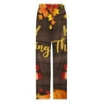 thumbnail image 4 of Autumn Happy Thanksgiving Turkey Pajama Pants Comfortable Elastic Waist Pajamas Fashion Sleepwear Bottoms Plus Size Homewear, 4 of 6