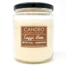 Candeo Candle, Caffe Latte, Scented Candle, 14oz Jar