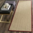 thumbnail image 2 of SAFAVIEH Natural Fiber Jovana Solid Runner Rug, Maize/Burgundy, 2'6" x 6', 2 of 11
