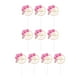 thumbnail image 5 of 10 piezas de insertos para tartas, adornos para cupcakes, suministros para fiestas, palillos decorativos para cupcakes Redondo, 5 of 9