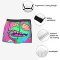 thumbnail image 3 of Gukieu Psychedelic Cartoon Frog Print Men's Boxer Briefs, High Elastic Moisture Wicking Boxer Briefs Underwear-Medium, 3 of 5