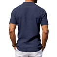 thumbnail image 7 of GrmtClth Men's Polo Shirt with Chest Pocket Short Sleeve Solid Color Business Casual Regular Fit Classic Work Tops 2026 Navy S, 7 of 7