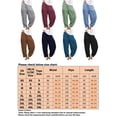 thumbnail image 2 of Fashnice Pantalons Lanternes pour Femmes Jambes Larges Longs Taille Haute Harem Coupe Ample Été Bas Rouge Vin m, 2 of 2