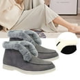 thumbnail image 4 of HEVIRGO Fashion Winter Plush Warm Anti-Slip Outdoors Bootie Low Heel Women Short Boots, 4 of 10