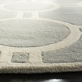 thumbnail image 3 of SAFAVIEH Chatham Felix Geometric Wool Area Rug, Gray/Ivory, 7' x 7' Round, 3 of 7