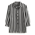 thumbnail image 4 of Utoimkio Men's Shirts Striped Long Sleeve Slim Fit Print Dress Shirt Button Down Shirts, 4 of 9