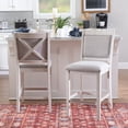 thumbnail image 3 of Powell Drew 25" Counter Stool, Set of 2, White/Gray, 3 of 10