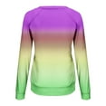 thumbnail image 4 of ShomPort Women's Casual Long Sleeve Gradient Color Tops Crewneck Sweatshirts Cute Loose Pullover, 4 of 5