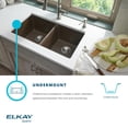 thumbnail image 4 of Elkay ELGOU3321L Pecan Gourmet 33" Double Basin Granite Composite Kitchen Sink For, 4 of 7