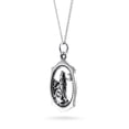thumbnail image 4 of Bling Jewelry Womens Howling Wolf Crescent Moon Pendant Werewolf Necklace Sterling Silver, 4 of 5