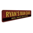 thumbnail image 3 of Beer Snacks & Football Novelty Sign, Metal Wall Decor - 4x18 inches, 3 of 4