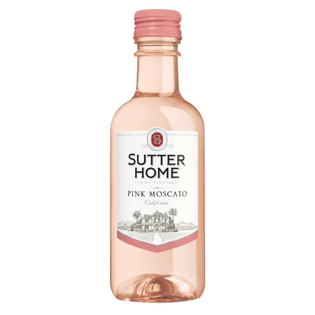 Sutter Home Pink Moscato California Pink Wine, 4 Pack, 187 ml Bottles, 10% ABV