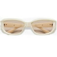 thumbnail image 3 of Beige Thick Square Frame Retro Trendy Rectangle Women Men UV 400 Protection Sunglasses, 3 of 6