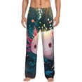 thumbnail image 2 of Picia Whimsical Axolotl Fantasy Mens Soft Woven Cotton Elastic Waistband Sleep Pajama Pant Lounge Sleep Pant With Pockets And Drawstring-X-Large, 2 of 9