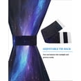 thumbnail image 4 of Modern Blue Purple Blackout Curtains French Door Curtains for Door Window, Abstract Minimalist Art Sky Privacy Drapery for Patio/Sidelight Doors, 1 Panel with Tieback, 25 x 72 Inches, 4 of 6