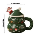 thumbnail image 3 of Meggemo 400ml Christmas Ceramic Mug Coffee Cup Large Capacity Drinkware for Home Kitchen Holiday Gifts, 3 of 6
