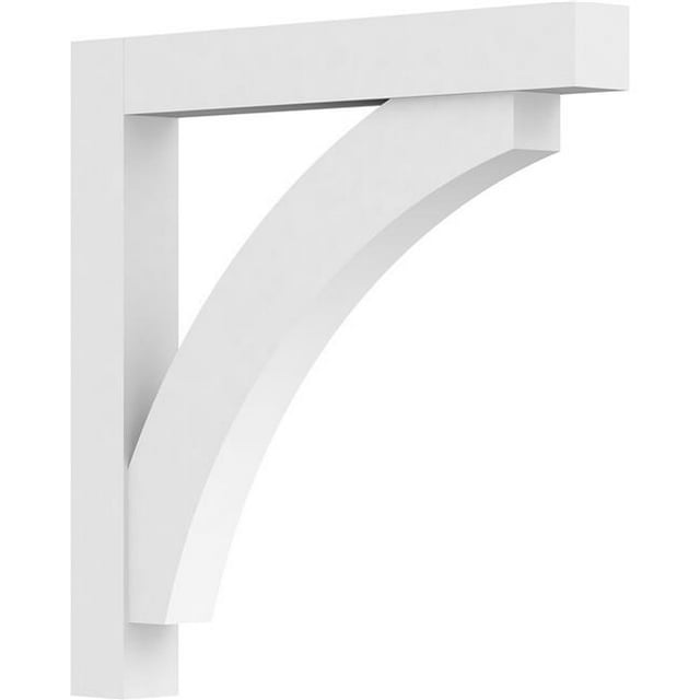 Ekena Millwork BKTP03X30X30THR05 Standard Thorton Architectural Grade PVC Bracket with Block Ends - 3 x 30 x 30 in.