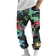 thumbnail image 5 of Pantalones de trabajo de camuflaje para hombre, cintura elástica, rectos, con cordón y bolsillo, 5 of 6