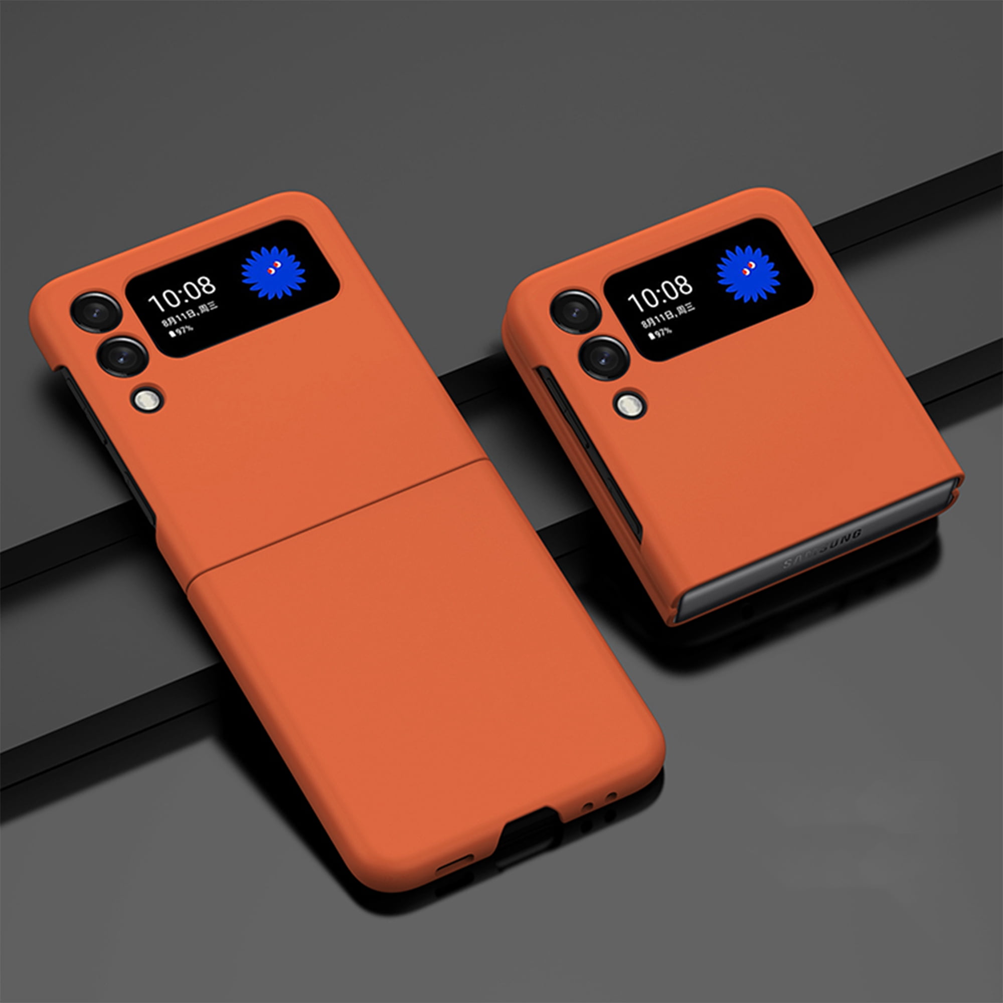 Dteck Case for Samsung Galaxy Z Flip 4 2022, Slim Fit Matte PC Cover