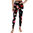 thumbnail image 5 of Fgvctg Womens Valentines Day Leggings Yoga High Waisted Full Length Stretch Workout Leggings Cute Love Heart Print Casual Outfit Thermal Yoga pants Joggers Clothes Vermilion XL, 5 of 6