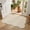 Cream, variant on Diatomaceous Earth Bath Mat 16"x24", Vintage Cream Absorbent Half Circle Bathroom Rugs with Non-Slip Backing Rubber, Low-Profile Doormat for Kitchen Sink Indoor Farmhouse Retro Beige Solid Color