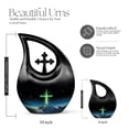 thumbnail image 2 of MUKTIVE Cremation Urns for Women & Men (1 Large 10 ", 4 Keepsake 3 "), Religious Black Combo Sets Urns for Human Ashes, Mountain Urn for Adult Male & Female, Cremation Containers With Velvet Bag, 2 of 7