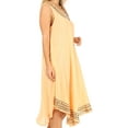 thumbnail image 4 of Sakkas Everyday Essentials Caftan Tank Dress / Cover Up - Sand / Black - One Size, 4 of 5
